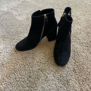 Cole Haan Black Suede Ankle Booties